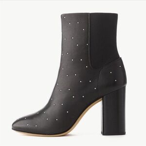 Elegant Black Ankle Boots with Studded Detail